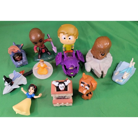 Lot of 10 Assorted Disney Action Figurine Multicolor Mcdonalds Happy Meal Toys - Picture 1 of 9